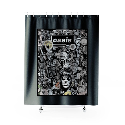 Oasis Art Band Rock Shower Curtain