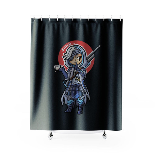Overwatch Ana Amari Chibi Shower Curtain