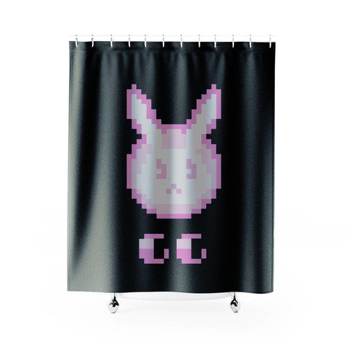 Overwatch D Va Pixel Shower Curtain