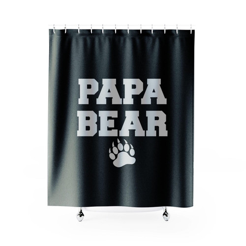 Papa Bear Funny Cute Fathers Day Gift New Dad Shower Curtain