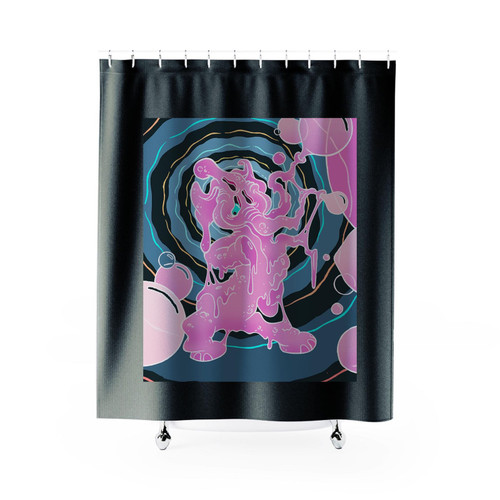 Pink Elephant Funny Shower Curtain