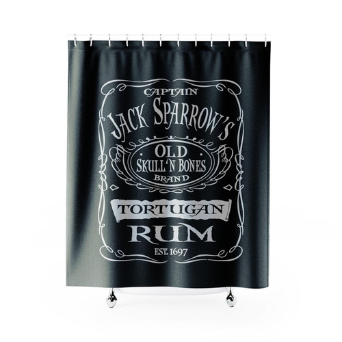 Pirates Of The Caribbean Captain Jack Sparrow Tortugan Rum Shower Curtain