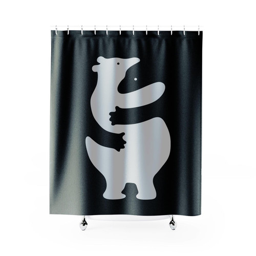 Polar Bear Hug Teddy Pooh Huggy Bear Shower Curtain