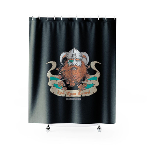 Red Rose Beard The Bard Warriors Art Shower Curtain