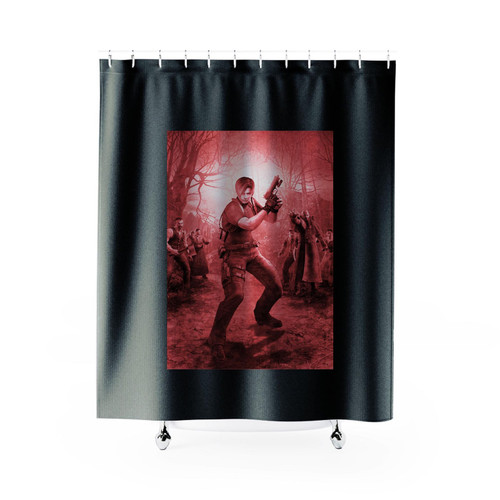 Resident Evil 4 Ganados Shower Curtain