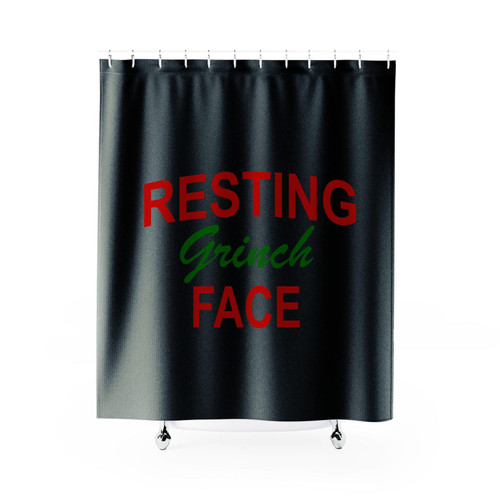 Resting Grinch Face Shower Curtain