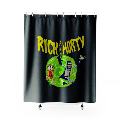 Rick And Morty Batman Reality Shower Curtain