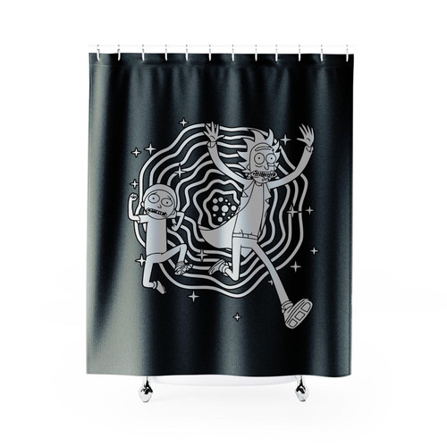 Rick And Morty Funny Televison Series Cartoon Shower Curtain