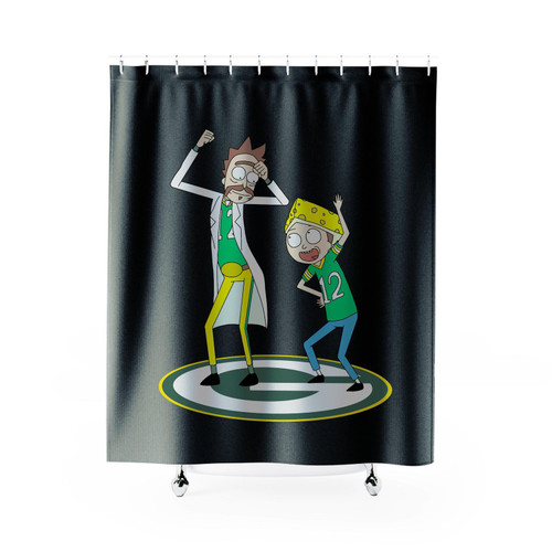 Rick And Morty Green Bay Rickers Shower Curtain