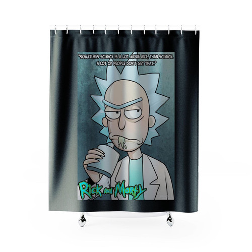 Rick And Morty Rick Quotes Shower Curtain