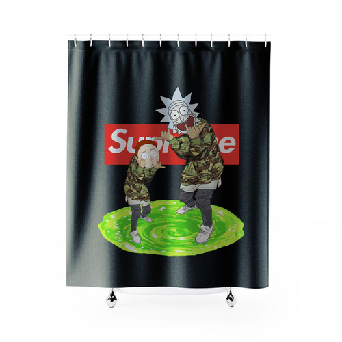 Rick And Morty Supreme Shower Curtain