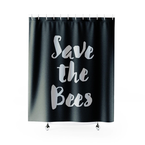 Save The Bees Bumble Bee Honey Bee Shower Curtain