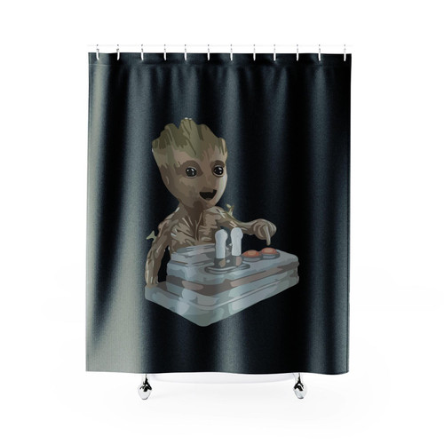 Save The Galaxy Cartoon Hand Drawn I Am Groot Guardians Of The Galaxy Shower Curtain