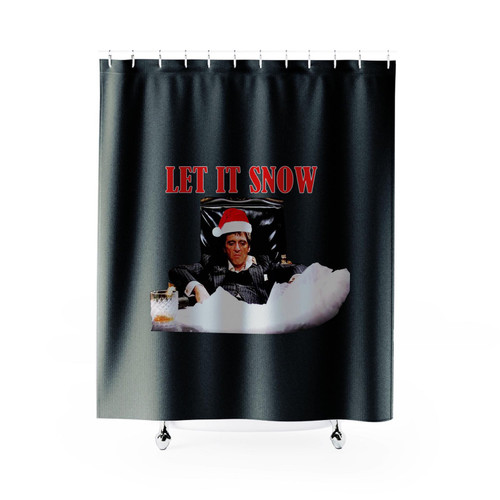 Scarface Tony Montana Let It Snow Shower Curtain