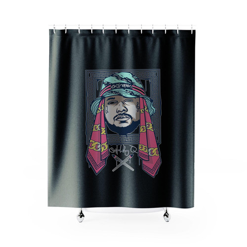 Schoolboy Q Cartoon Shower Curtain