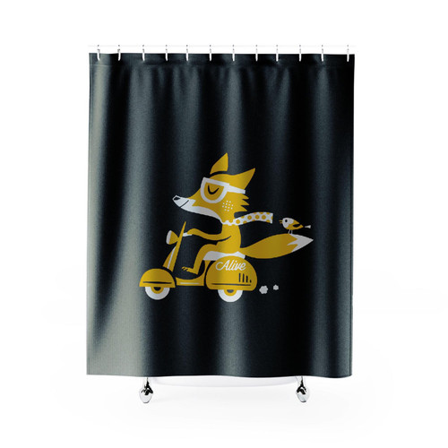 Scooter Alive Foxy Scooter Shower Curtain