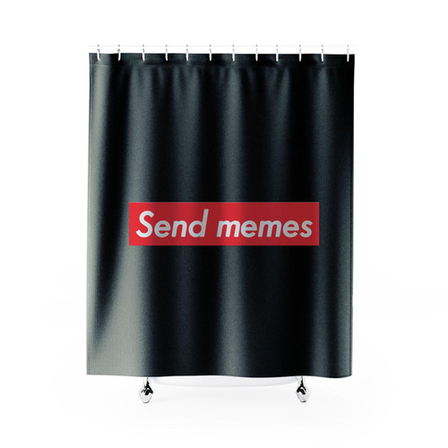 Send Memes Red Box Logo 1 Shower Curtain