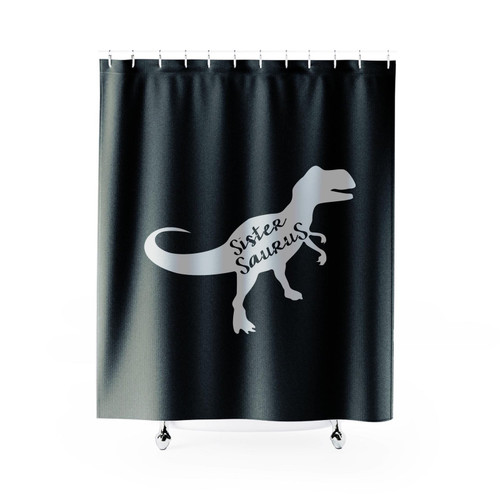 Sister Saurus Shower Curtain