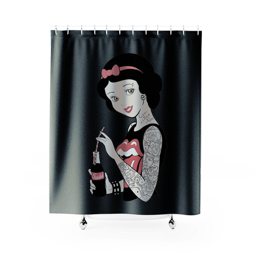 Snow White Punk Rock Disney Shower Curtain