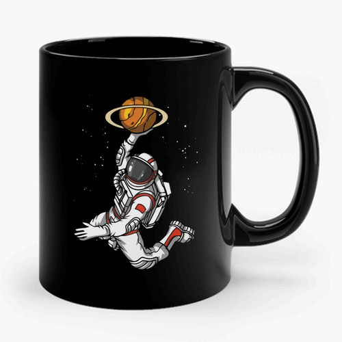 Basketball Astronaut Space Planet Ceramic Mug