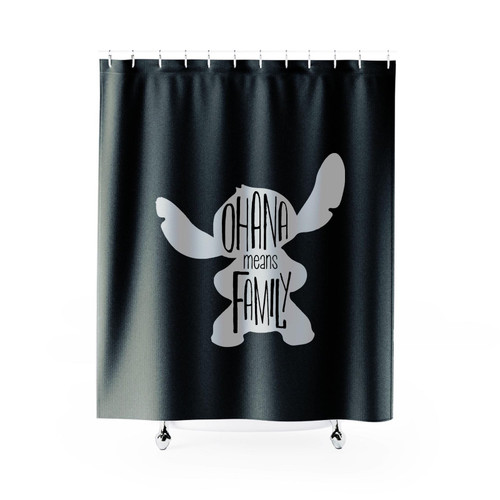 Stitch Disney Ohana Disney Ohana Means Family Shower Curtain