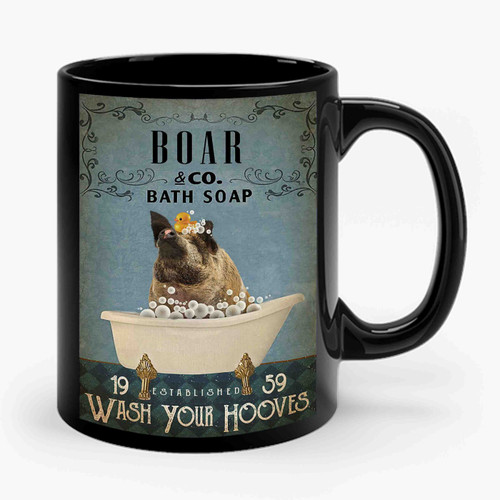 Bath Soap Boar Ceramic Mug