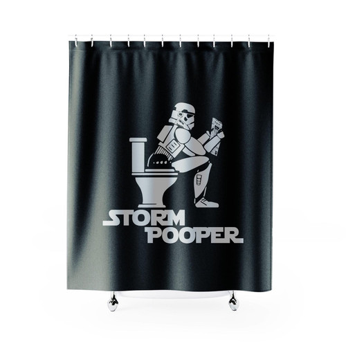 Storm Pooper Funny Poop Wars Parody Shower Curtain