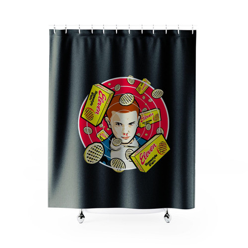 Stranger Things Waffle Poster Marvel Shower Curtain