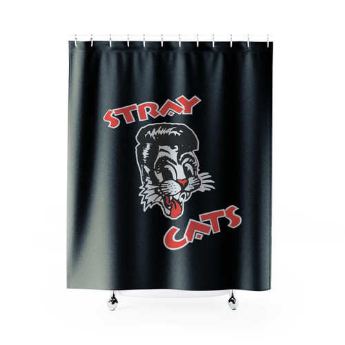 Stray Cats Face Shower Curtain