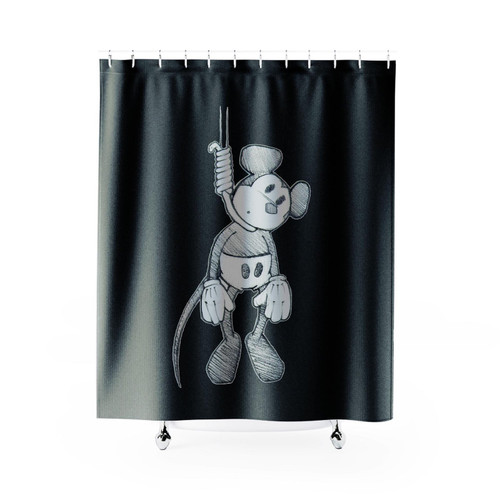 Suicide Mouse Mickey Hanging Disney Shower Curtain