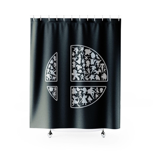 Super Smash Brothers All Characters Shower Curtain