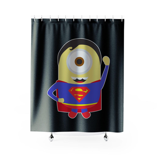 Superman Minion Cartoon Shower Curtain