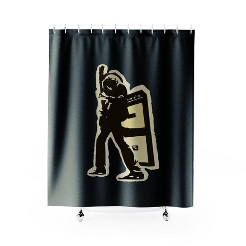 T Rex Electric Warrior Shower Curtain
