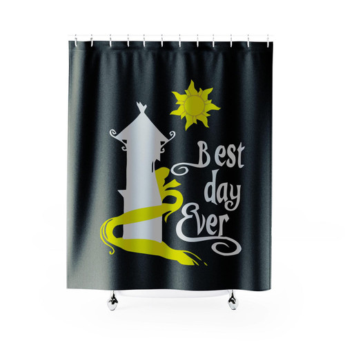 Tangled Best Day Ever Rapunzel Tower Shower Curtain