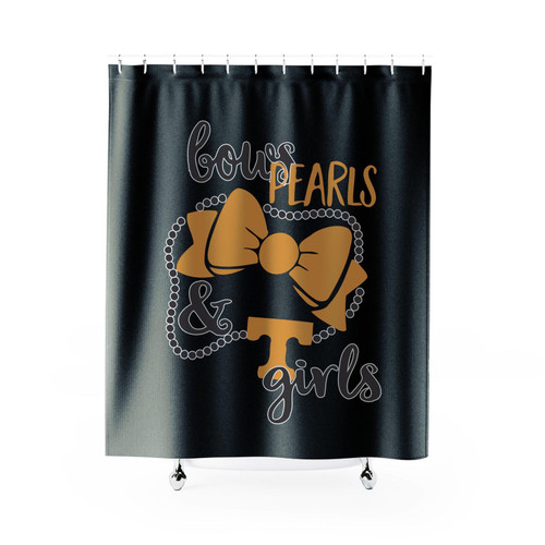 Tennessee Bows Pearls And Ut Girls, Shower Curtain