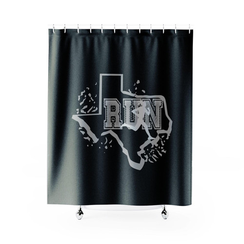 Texas Running Marathon Run Texas Shower Curtain