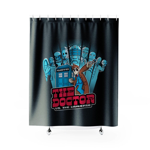The Doctor Vs The Universe Shower Curtain