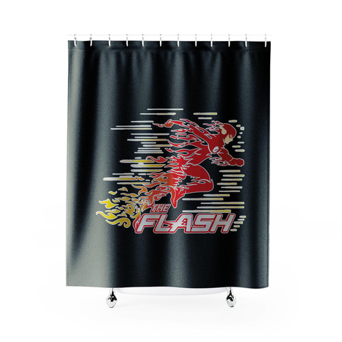 The Flash Superhero Art Shower Curtain