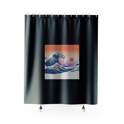 The Great Wave Of Pug Shower Curtain