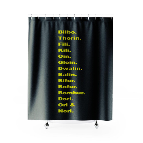 The Hobbit Names Funny Lord Of The Rings Shower Curtain