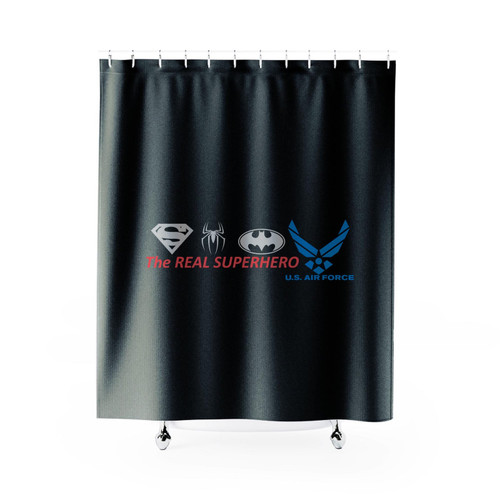 The Real Superheroes Us Air Force Shower Curtain