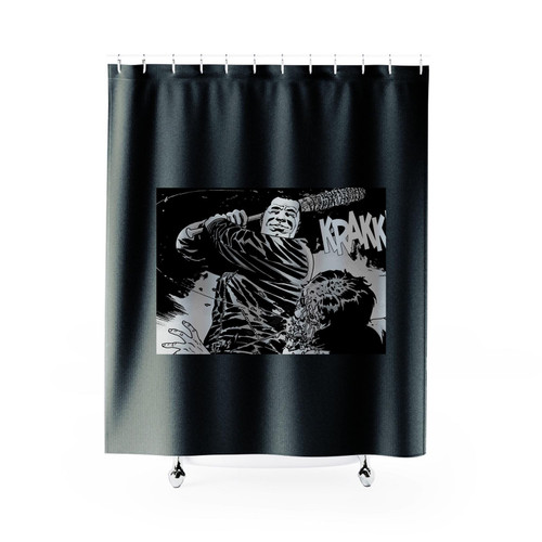 The Walking Dead Negan Glenn Comic Shower Curtain