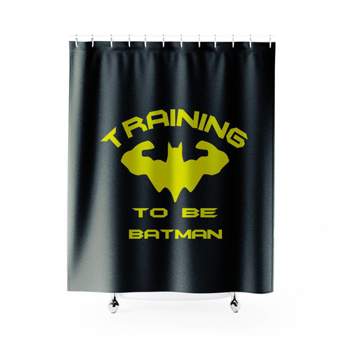 Training To Be Batman Muscle Shower Curtain