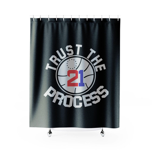Trust The Process Royal Joel Embiid Philadelphia Shower Curtain
