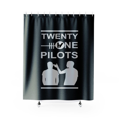 Twenty One Pilots Guns And Hand Inspired Graphic Shower Curtain