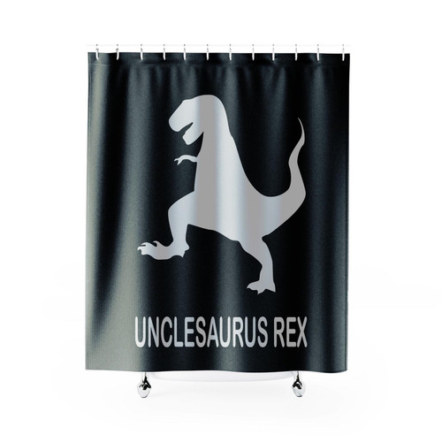 Unclesaurus Rex New Uncle Funny Uncle Shower Curtain