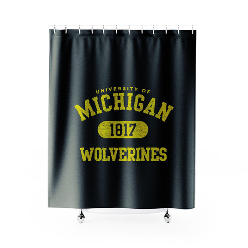 University Michigan Wolverines Athletic Arch Logo Shower Curtain