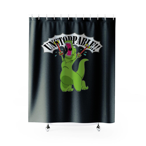 Unstoppable Dinosaur Shower Curtain
