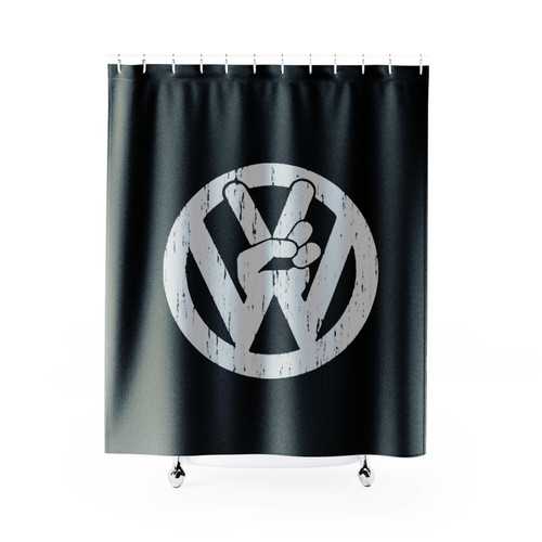 V Dubbin Volkswagen Vw Finger Peace Hand Shower Curtain