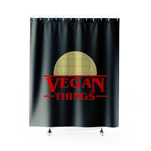 Vegan Things Vegan Waffle Stranger Things Eggo Shower Curtain
